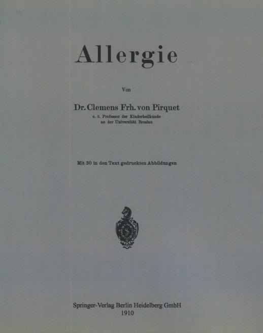 Allergie - Clemens von Pirquet