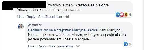 Anna Ratajczak - hejterzy i usuwanie komentarzy