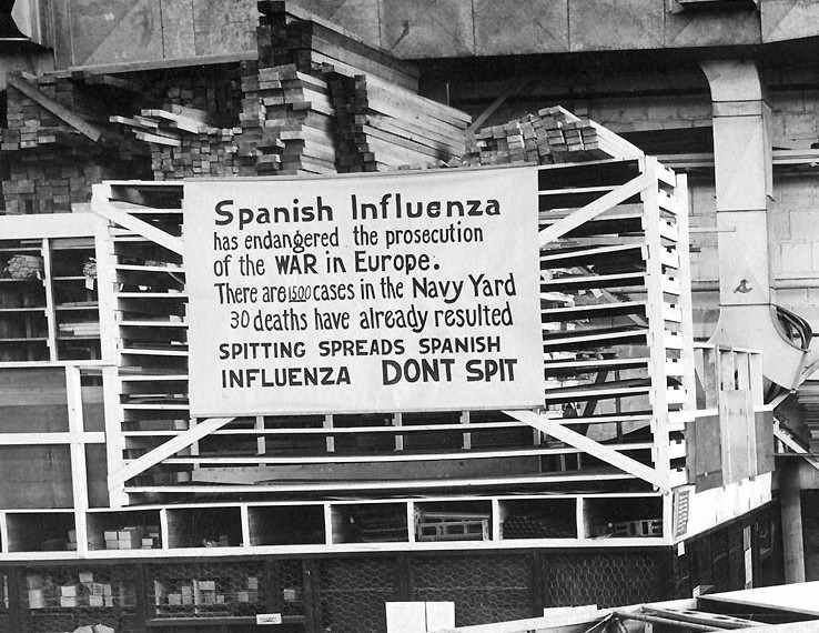 Plucie rozproszenia po hiszpańską grypę. NIE PLUJ