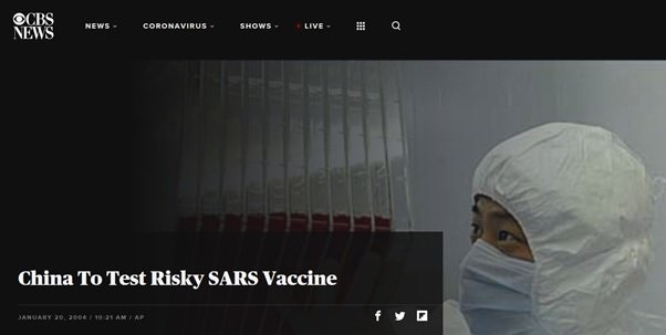 Chiny przetestują ryzykowną szczepionkę przeciw SARS