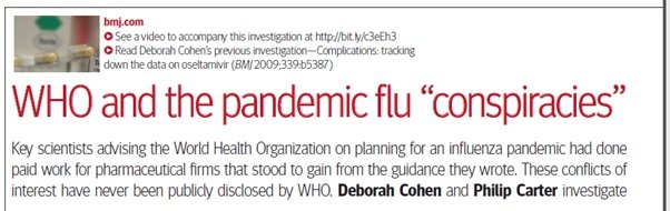 WHO i „konspiracje” związane z grypą pandemiczną