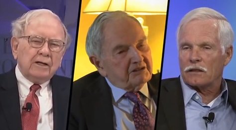 Warren Buffett, David Rockefeller i Ted Turner
