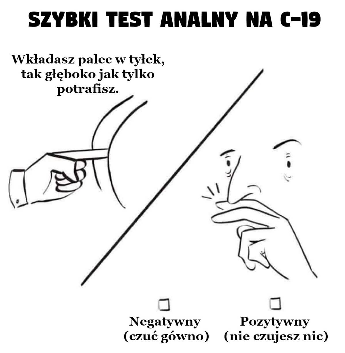 Szybki test analny na COVID-19