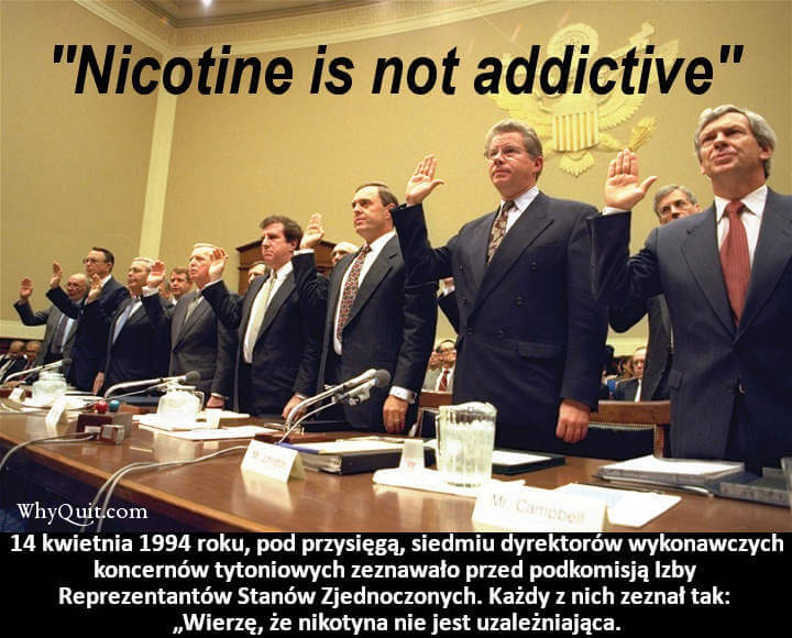 Wierzę, że nikotyna nie jest uzależniająca