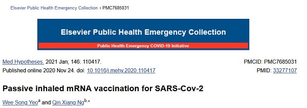 Pasywna wziewna szczepionka mRNA przeciwko SARS-Cov-2