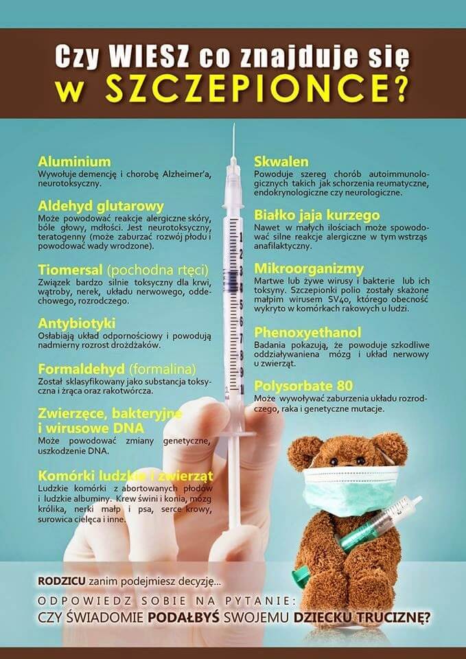 Czy wiesz, co znajduje się w szczepionce?