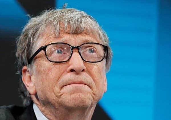Bill Gates na Światowym Forum Ekonomicznym w Davos w Szwajcarii