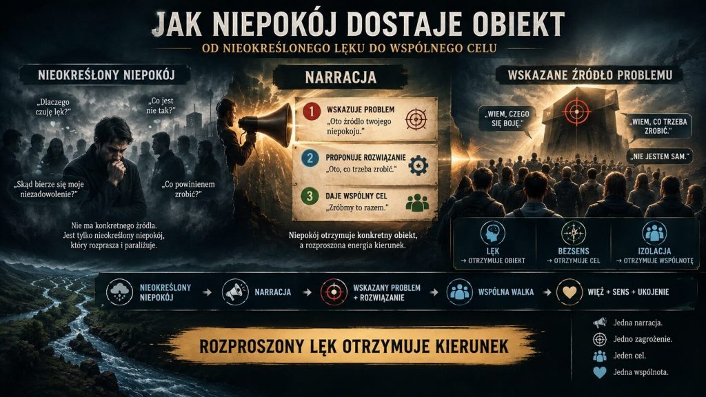 Formowanie Tłumu - Od nieokreślonego lęku do wspólnego celu - Jak niepokój dostaje obiekt