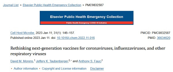 Ponowne przemyślenie szczepionek nowej generacji przeciwko koronawirusom, wirusom grypy i innym wirusom układu oddechowego - O szczepionkach nowej generacji przeciwko koronawirusom, wirusom grypy i innym wirusom układu oddechowego – dr Anthony Fauci i inni