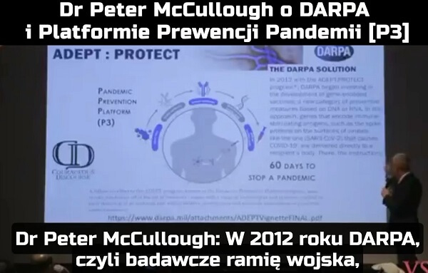 Dr Peter McCullough o DARPA i Platformie Prewencji Pandemii [P3]