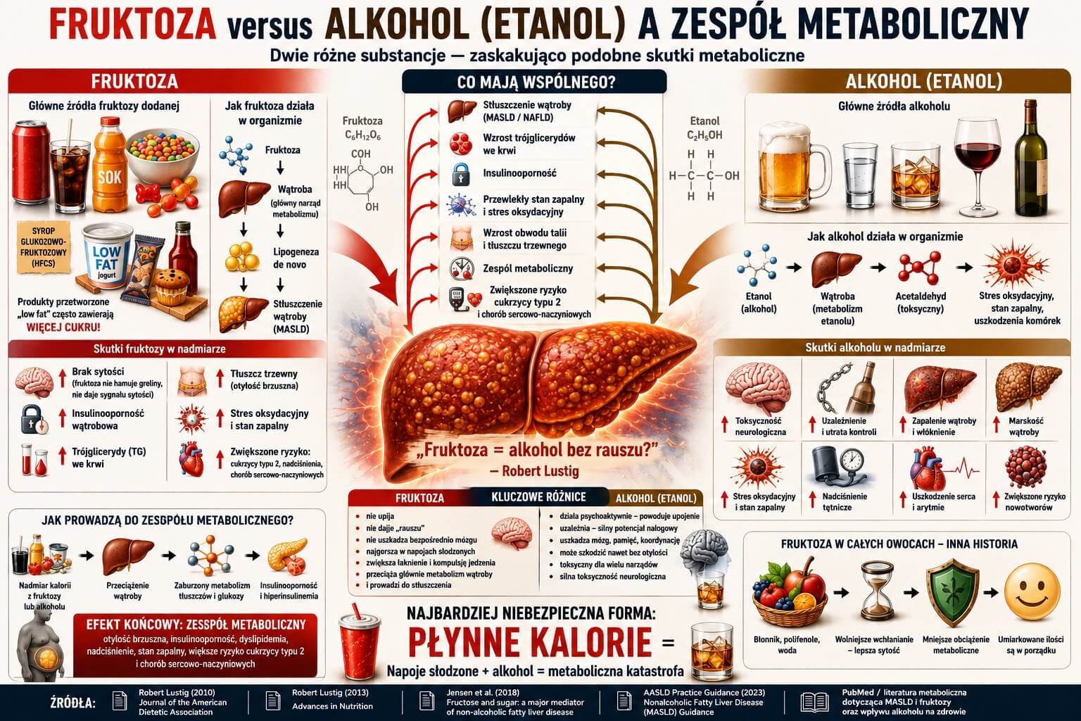 Fruktoza versus Alkohol (Etanol) a Zespół Metaboliczny