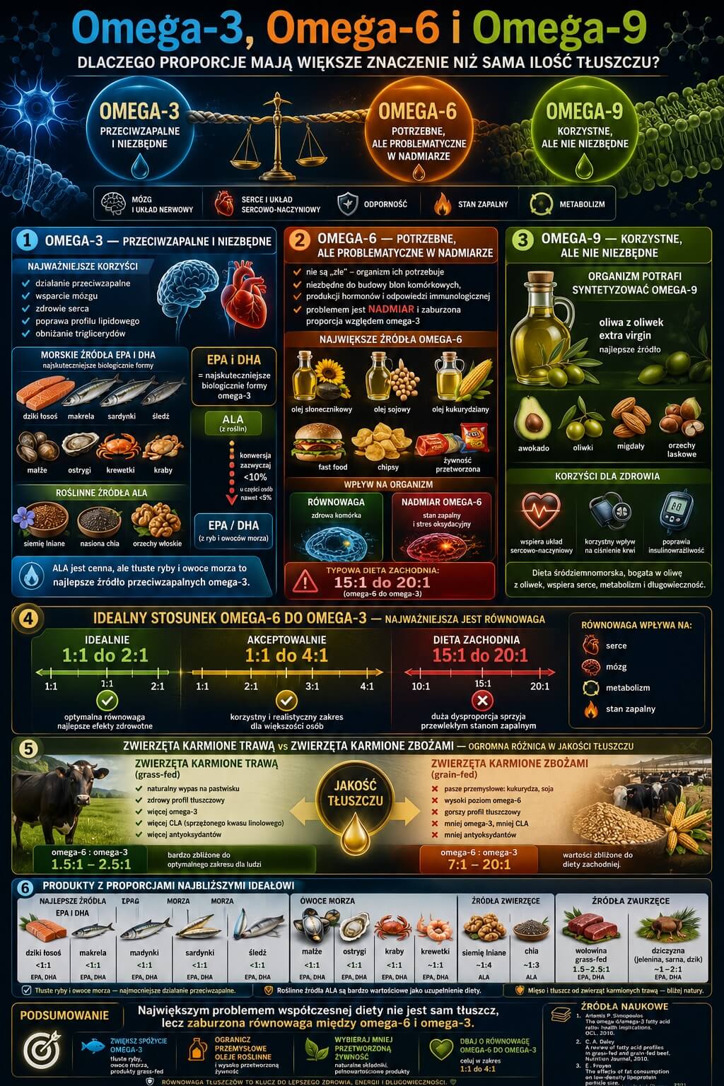 Omega-3, Omega-6 i Omega-9 - dlaczego proporcje mają większe znaczenie niż sama ilość tłuszczu