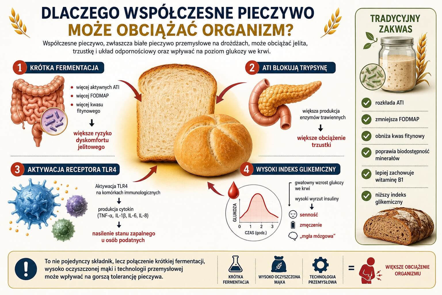 Nie tylko gluten. Co współczesne pieczywo robi z organizmem